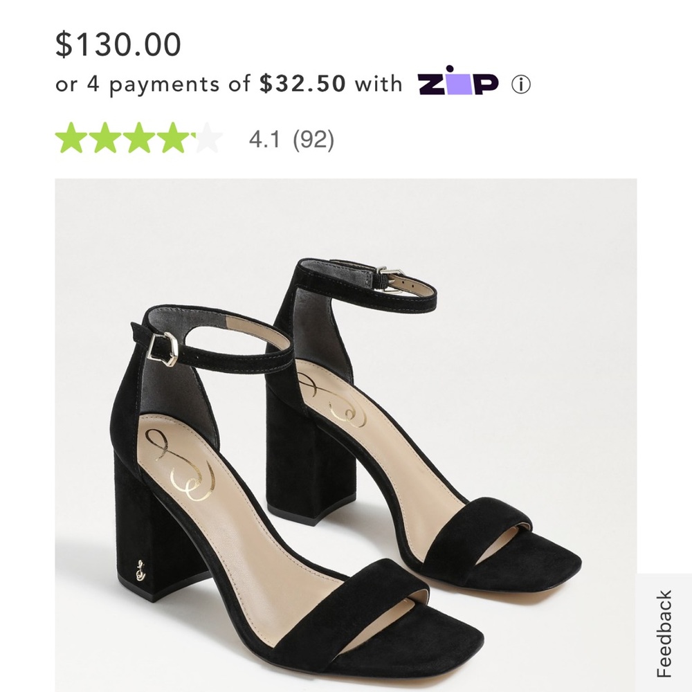 Daniella black heel sandal SAM EDELMAN